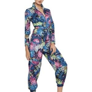 VICTORIA'S SECRET X MARY KATRANTZOU Fashion Show Jumpsuit XS Blue Floral NWT